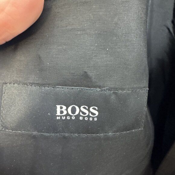 Hugo Boss Virgin Wool Windowpane Blazer Men’s 38R Made USA Sports Coat Gray - Picture 7 of 10